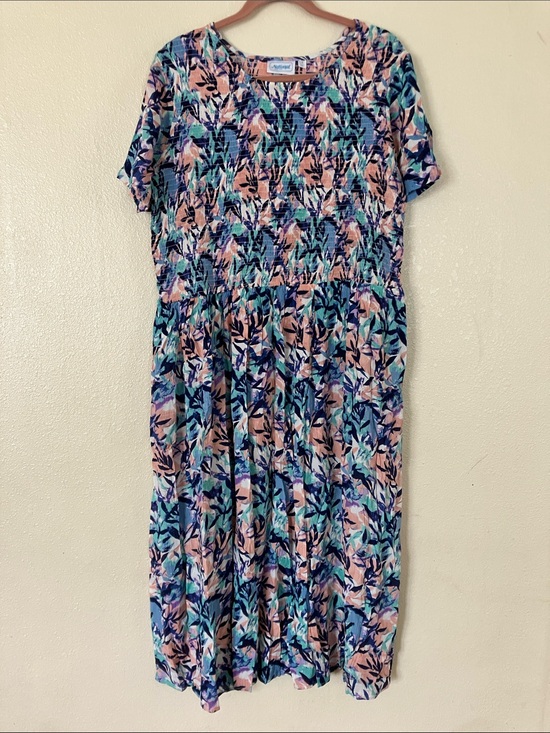 National Dresses & Skirts - National Smocked Summer Dress, 1X
